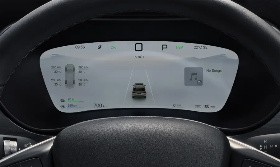 10.25 inch Full LCD Instrument BYD M6 DM di balik kemudi dengan Electric Column Shifter